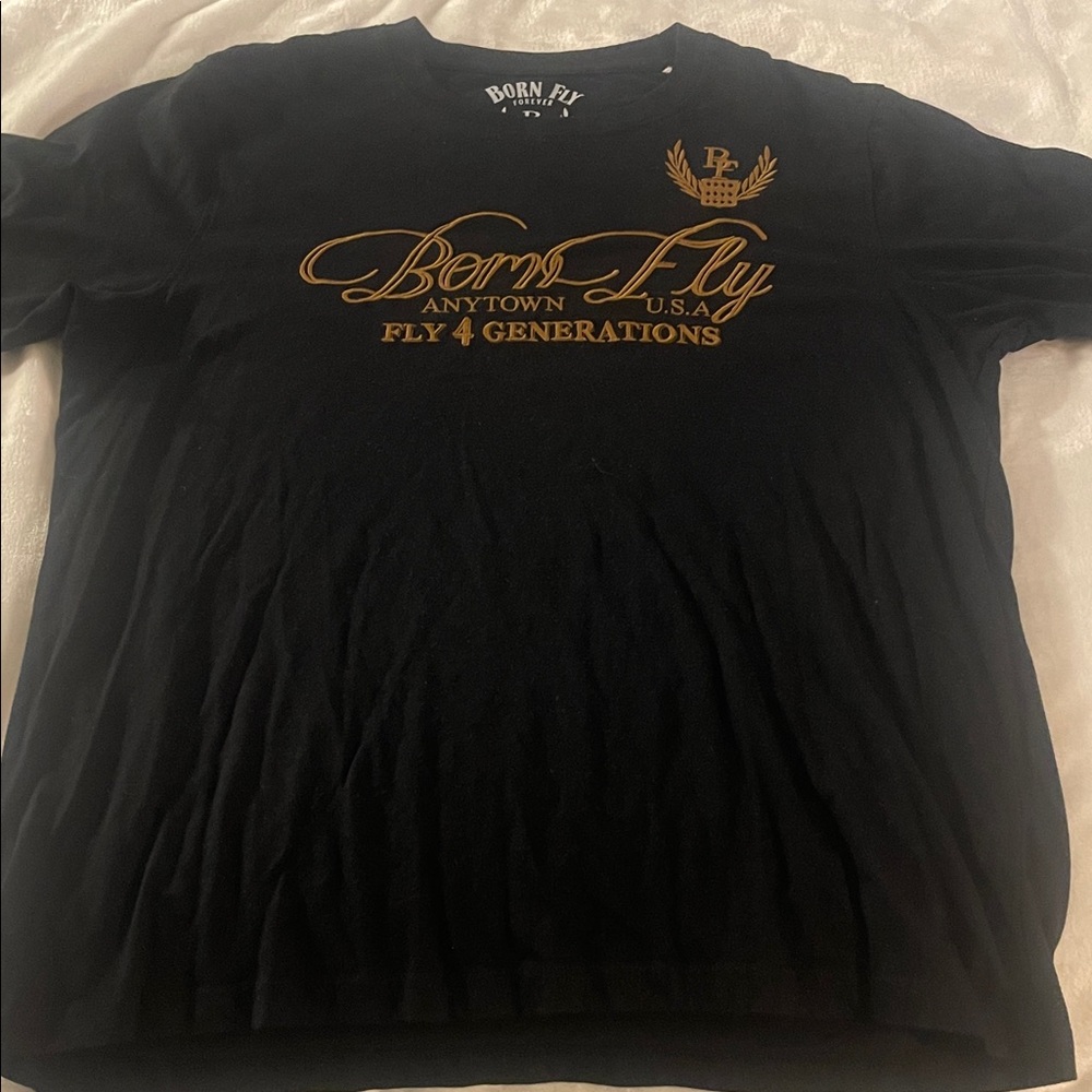 Born Fly Black Graphic Tee for Men